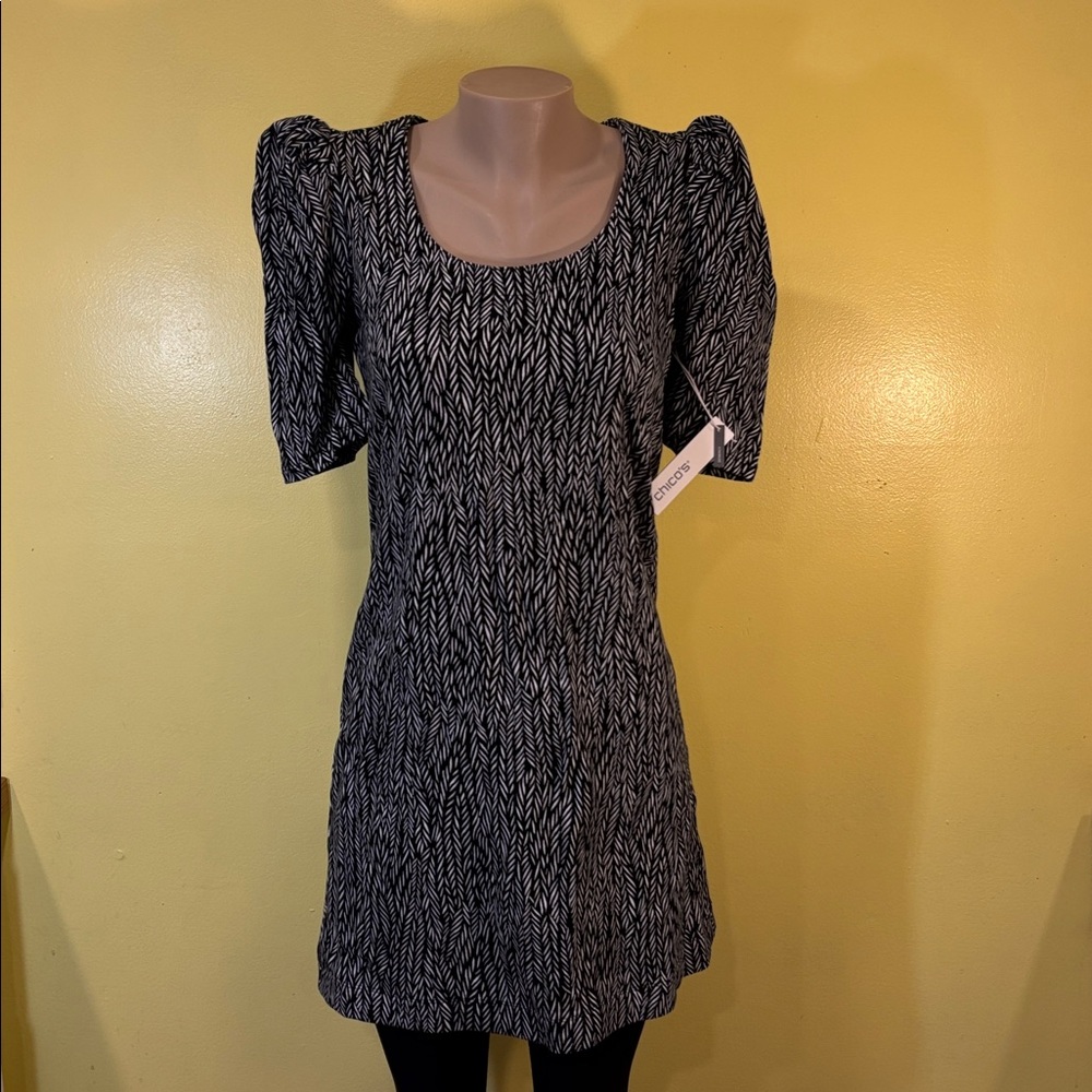 Elegant Black and White Dress